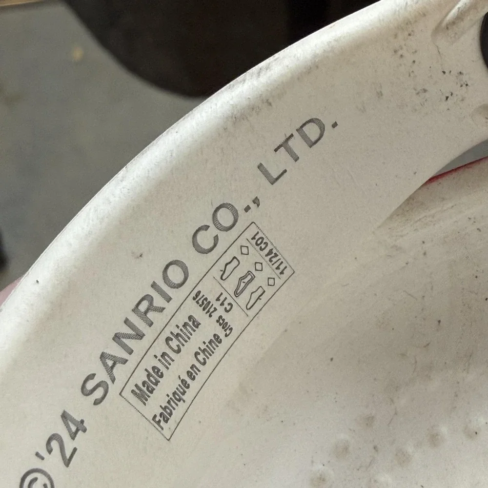 Crocs Hello Kitty Kuromi Clog Sandals Girls Size 11 C Red Polka Dot Print Anime - Picture 12 of 13